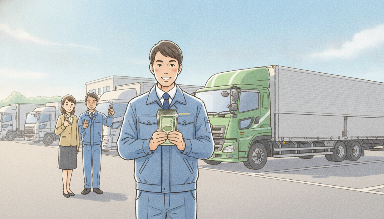 運送業求人の給与・年収と待遇を知る